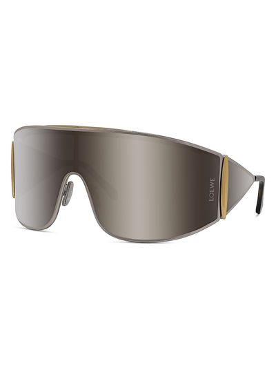 LOEWE Women's Signature Mirrored Wrap Sunglasses