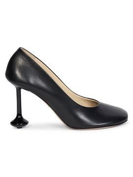 LOEWE Women's Toy 90MM Square-Toe Leather Pumps