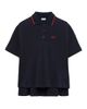 LOEWE Women's Trapeze Logo High-Low Cotton-Blend Polo Shirt - 6