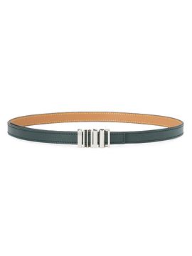 LOEWE Women's Vertical Logo Leather Belt