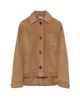 LOEWE Women's Workwear High-Low Suede Jacket - 1