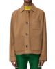 LOEWE Women's Workwear High-Low Suede Jacket - 3