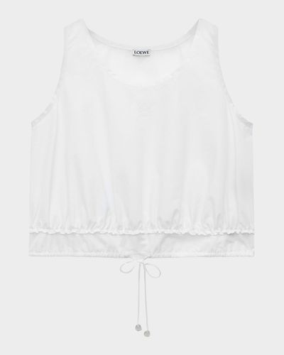 Loewe x Paula & apos;s Ibiza Cropped Drawstring Top