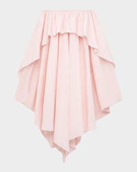 Loewe x Paula & apos;s Ibiza Layered Ruffle Cotton Midi Skirt