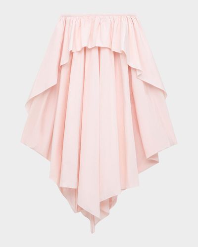 Loewe x Paula & apos;s Ibiza Layered Ruffle Cotton Midi Skirt