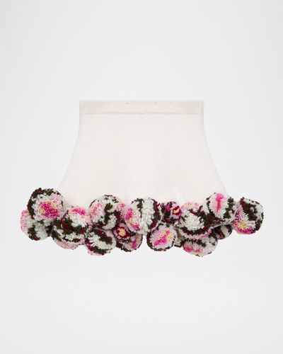 Loewe x Paula & apos;s Ibiza Pom-Pom Boucle Mini Skirt
