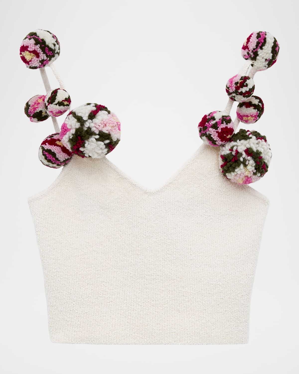 Loewe x Paula & apos;s Ibiza Pom-Pom Knit Crop Top
