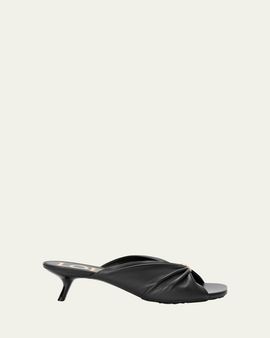 Loewe x Paula's Ibiza 45mm Pebble Soft Leather Slide Sandals