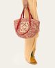 Loewe x Paula's Ibiza Medium Eclipse Basket Bag in Melange Raffia and Calfskin - 2