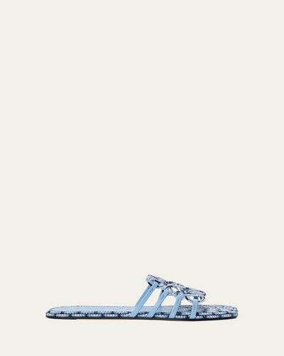 LOEWE x Paula's Ibiza Petal Anagram Crochet Flat Slide Sandals