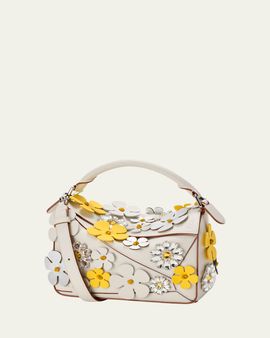 Loewe x Paula's Ibiza Puzzle Daisy Top-Handle Bag in Leather