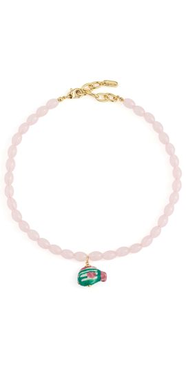 Logan Tay Logan Tay Beaded Carnival Fish Necklace Pink One