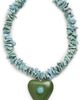 Logan Tay Logan Tay Blue Beaded Green Heart Necklace Blue One - 1