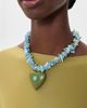 Logan Tay Logan Tay Blue Beaded Green Heart Necklace Blue One - 3