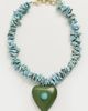 Logan Tay Logan Tay Blue Beaded Green Heart Necklace Blue One - 4