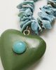 Logan Tay Logan Tay Blue Beaded Green Heart Necklace Blue One - 5