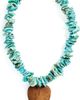 Logan Tay Logan Tay Blue Beaded Wooden Heart Necklace Blue One - 1