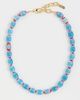 Logan Tay Logan Tay Blue Cheveron Beaded Necklace Blue One - 2