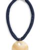 Logan Tay Logan Tay Blue Cord Shell Necklace Blue One - 1