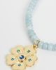 Logan Tay Logan Tay Bluer Beaded Gold Flower Necklace Blue One - 4
