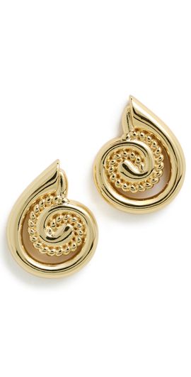 Logan Tay Logan Tay Coastal Swirl Earrings Gold One