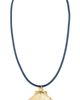 Logan Tay Logan Tay Gold Shell Cord Necklace Blue One - 1