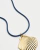 Logan Tay Logan Tay Gold Shell Cord Necklace Blue One - 4