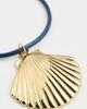 Logan Tay Logan Tay Gold Shell Cord Necklace Blue One - 5