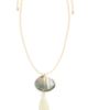 Logan Tay Logan Tay Iridescent Shell Tassel Necklace White One - 1