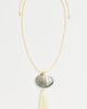 Logan Tay Logan Tay Iridescent Shell Tassel Necklace White One - 2