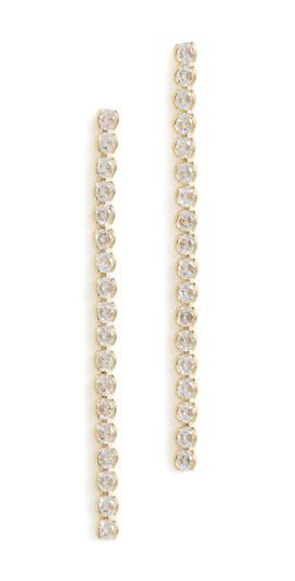 Logan Tay Logan Tay Long Bezel Earrings Gold One