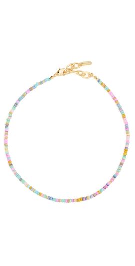 Logan Tay Logan Tay Pastel Mini Beaded Necklace Multi-Color One