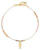 Logan Tay Logan Tay Pink Beaded Gold Fish Necklace Pink One - 1