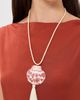 Logan Tay Logan Tay Scallop Shell Tassel Necklace White One - 3