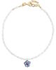 Logan Tay Logan Tay White Beaded Purple Flower Necklace White One - 1