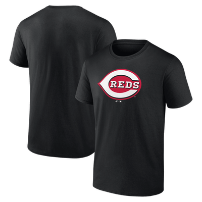 Logo Athletic Men's Logo Athletic Black Cincinnati Reds Official Logo T-Shirt 
