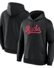 Logo Athletic Men's Logo Athletic Black Cincinnati Reds Wordmark Hoodie  - 1