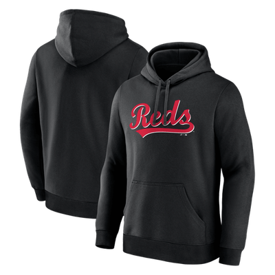 Logo Athletic Men's Logo Athletic Black Cincinnati Reds Wordmark Hoodie 