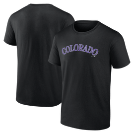 Logo Athletic Men's Logo Athletic Black Colorado Rockies Wordmark T-Shirt 