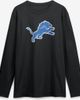 Logo Athletic Men's Logo Athletic Black Detroit Lions Primary Logo Long Sleeve T-Shirt  - 1