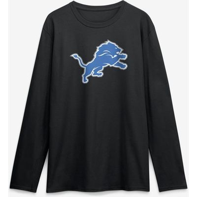 Logo Athletic Men's Logo Athletic Black Detroit Lions Primary Logo Long Sleeve T-Shirt 