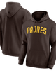 Logo Athletic Men's Logo Athletic Brown San Diego Padres Wordmark Hoodie  - 1
