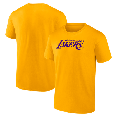 Logo Athletic Men's Logo Athletic Gold Los Angeles Lakers Wordmark T-Shirt 