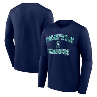 Logo Athletic Men's Logo Athletic Navy Seattle Mariners Heart & Soul Long Sleeve T-Shirt 