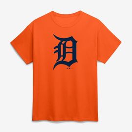 Logo Athletic Men's Logo Athletic Orange Detroit Tigers Official Logo T-Shirt 