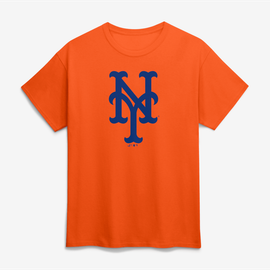 Logo Athletic Men's Logo Athletic Orange New York Mets Official Logo T-Shirt 