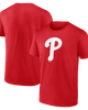 Logo Athletic Men's Logo Athletic Red Philadelphia Phillies Official Logo T-Shirt  - 1
