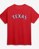 Logo Athletic Men's Logo Athletic Red Texas Rangers Wordmark T-Shirt  - 1