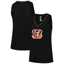 Logo Athletic Women's Logo Athletic Black Cincinnati Bengals Plus Size Stellar Win V-Neck Tank Top 