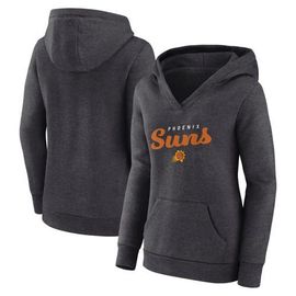 Logo Athletic Women's Logo Athletic Heather Charcoal Phoenix Suns Triumphant V-Neck Pullover Hoodie 